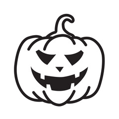 halloween pumpkin icon design vector template