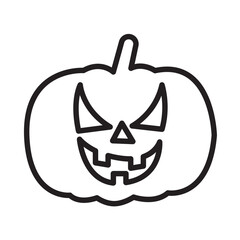 halloween pumpkin icon design vector template