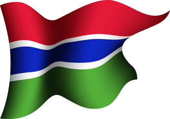 Obraz premium Gambia Realistic 3D Waving Flag