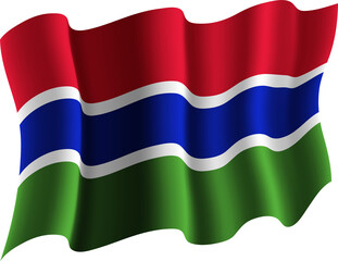 Gambia Realistic 3D Waving Flag