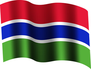 Gambia Realistic 3D Waving Flag