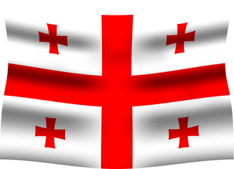 Georgia Realistic 3D Waving Flag