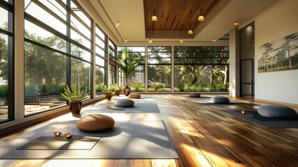 A multipurpose room with space for group activities