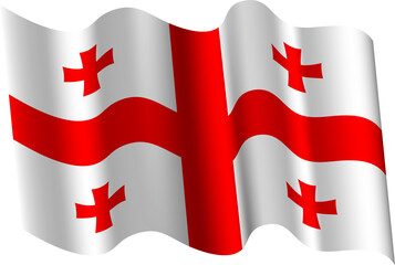 Georgia Realistic 3D Waving Flag