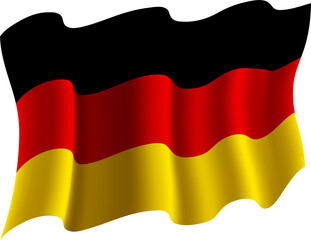 Naklejka premium Germany Realistic 3D Waving Flag