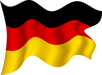Naklejka premium Germany Realistic 3D Waving Flag