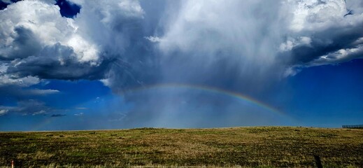 Full Rainbow Over Prairie
