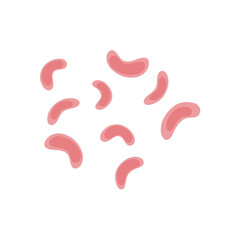 Viruses, germs and bacteria, microorganism types. Illness or disease microscopic cells and infection, microbes and antibodies.