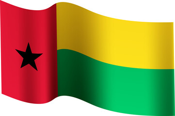 Guinea-Bissau Realistic 3D Waving Flag