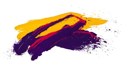 Multicolored Paint Stroke on White Background, Abstract Image, Texture, Pattern, Wallpaper, Cover and Screen of Smartphone, Cell Phone, Computer, Laptop, 9:16 and 16:9 Format