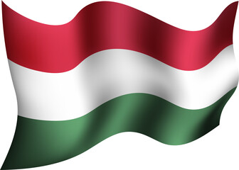 Hungary Realistic 3D Waving Flag