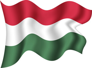 Hungary Realistic 3D Waving Flag