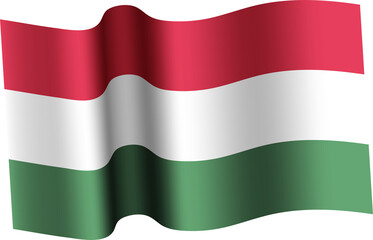 Hungary Realistic 3D Waving Flag