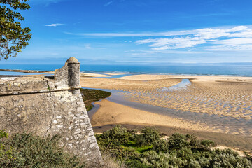 The beach of Cacela Velha in the Algarve region of southern Portugal.