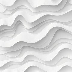 Fototapeta premium Abstract Background With White Smooth Waves. Minimalistic Design. 3D Rendering Image.
