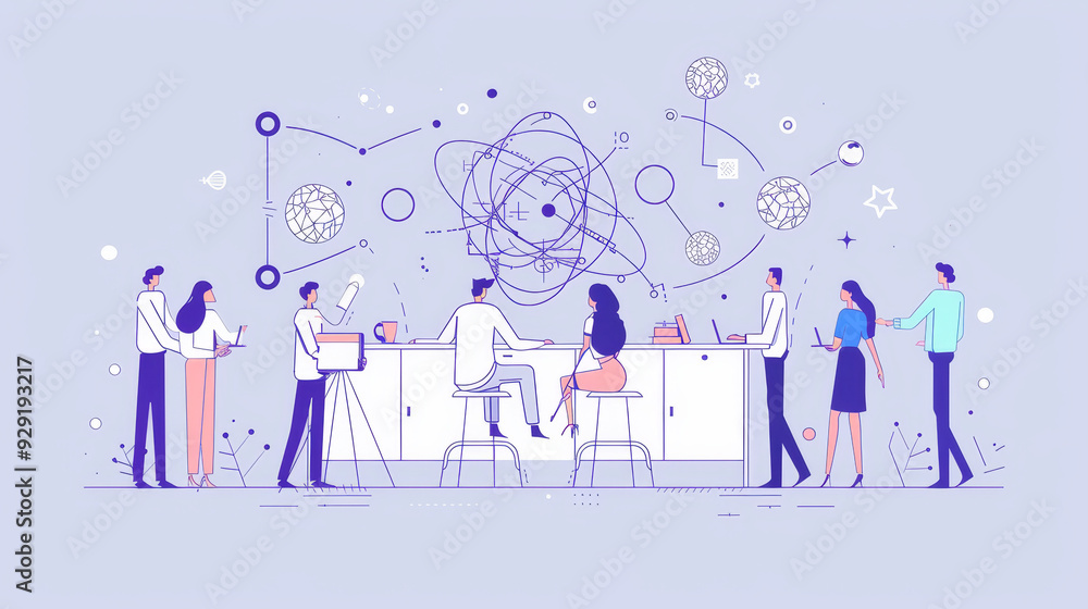 Poster a team of diverse individuals working together in a creative and collaborative environment, generati