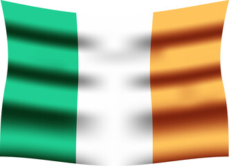 ireland Realistic 3D Waving Flag