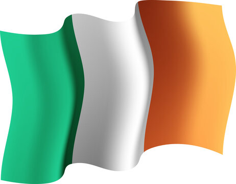 ireland Realistic 3D Waving Flag