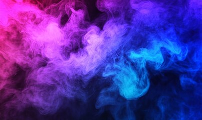 Fototapeta premium Abstract Smoke with purple blue gradient