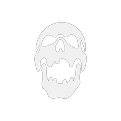 skull logo icon design vector illustration