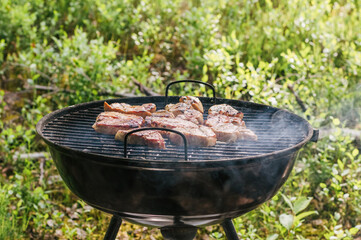 Outdoor barbecue in the summer.