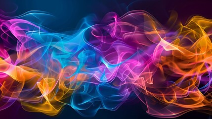 Obraz premium Abstract background with vibrant, colorful smoke flowing in dynamic patterns