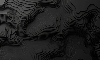 Fototapeta premium Abstract Black and White 3D Topography