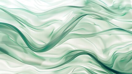 Naklejka premium Abstract pattern with swirling curves in soft shades of mint, creating a tranquil flow