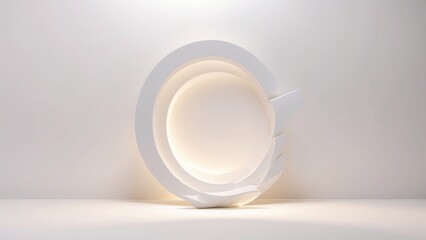 White background with a slight glow effect, pure and clean.