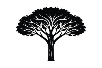 Modern Vector Safari Tree - Elegant and Minimalist Nature Illustration