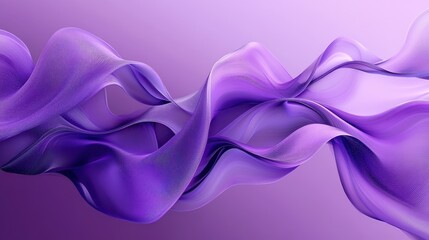 A flowing abstract design featuring shades of purple, creating a sense of movement and fluidity.