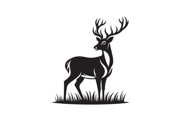 Deer silhouette vector illustration