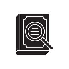 dictionary icon design, isolated on white background, vector illustration