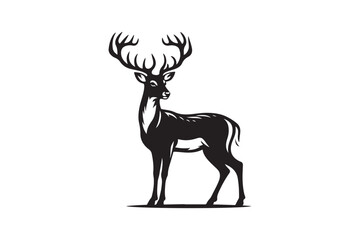 Deer silhouette vector illustration