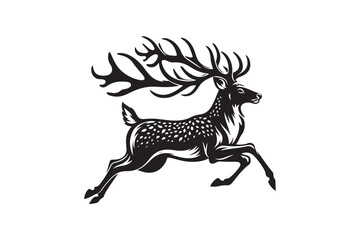 Deer silhouette vector illustration