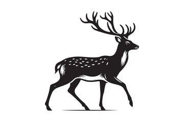 Deer silhouette vector illustration