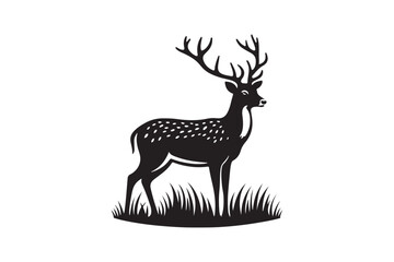 Deer silhouette vector illustration