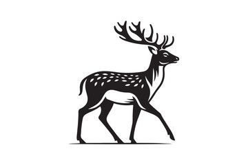 Obraz premium Deer silhouette vector illustration