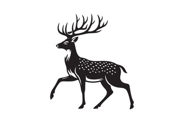 Deer silhouette vector illustration