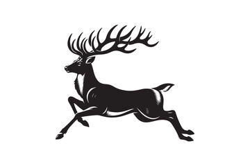 Deer silhouette vector illustration