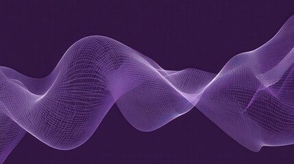 Fototapeta premium A flowing wave of purple lines creating a dynamic, abstract visual effect.