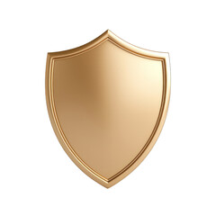 A gold shield symbol representing protection, security, and strength in a minimalistic design, ideal for branding or graphic use. transparent background