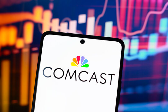 August 19, 2024, Paraguay. In this photo illustration, the Comcast Corporation logo is displayed on a smartphone screen.