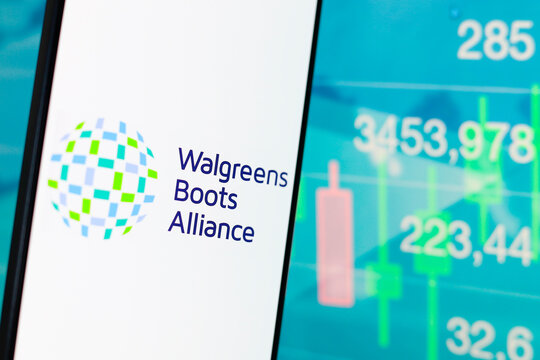 August 19, 2024, Paraguay. In this photo illustration, the Walgreens Boots Alliance (WBA) logo is displayed on a smartphone screen.