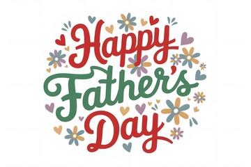 Happy Father's Day caligraphy in vector
