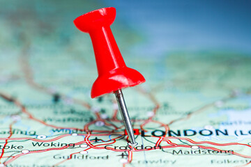 Croydon, Surrey, England pin on map