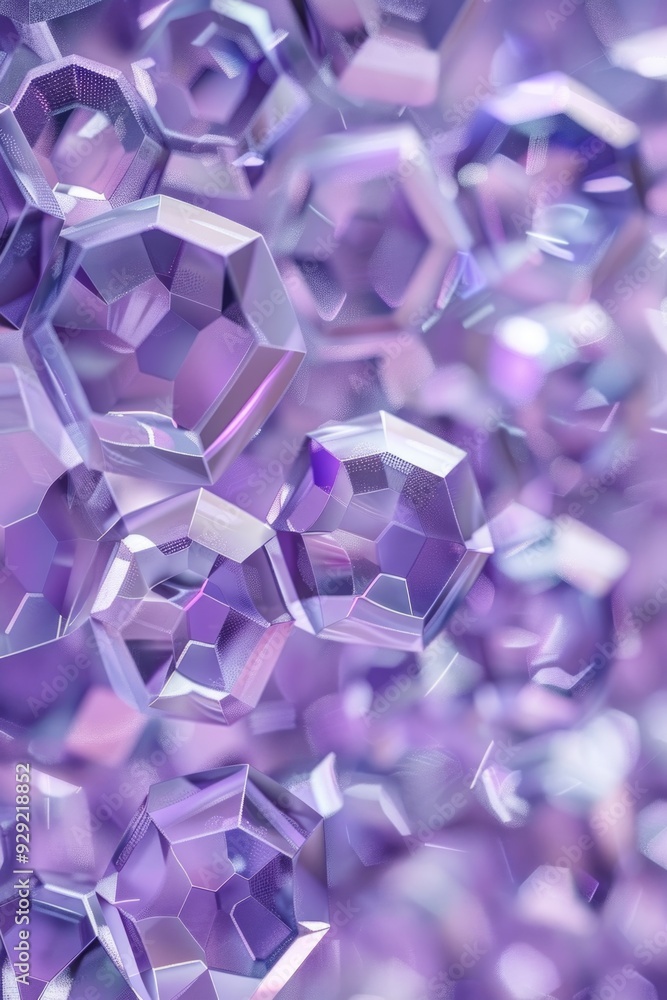 Poster a collection of shiny purple cubes arranged neatly on a purple background