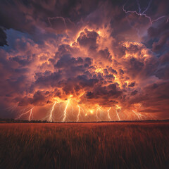 a massive lightning storm