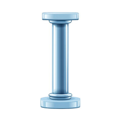 A sleek blue column stands tall, representing stability and strength. Ideal for architectural or abstract design concepts. transparent background