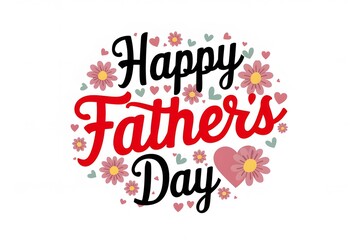 Happy Father's Day caligraphy in vector